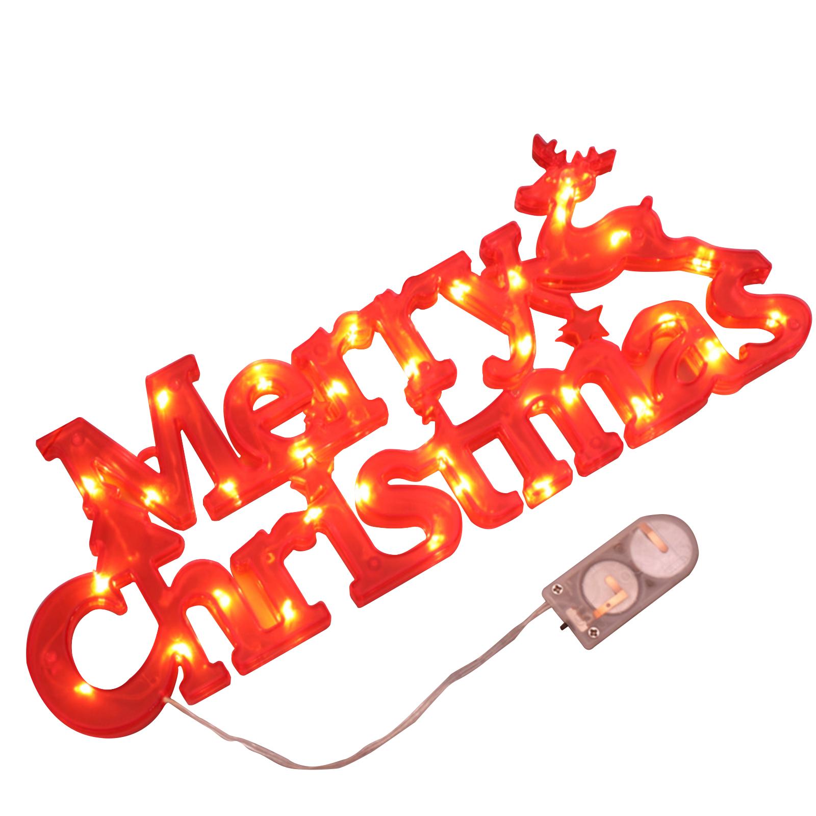 

Christmas Decoration Items Christmas Wreath Accessories 3d Letter Lights One Size