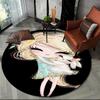3D Cute Ballet Girl Ballerina Fairy Cartoon Area Rug,Round Carpet for Living Room Bedroom Sofa Decoration,Kid Non-slip Floor Mat