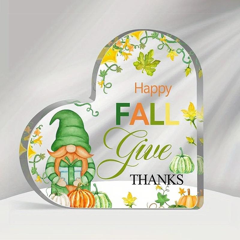 

Christmas Atmosphere Heart Acrylic Ornament Desktop Decoration Transparent Stand one size