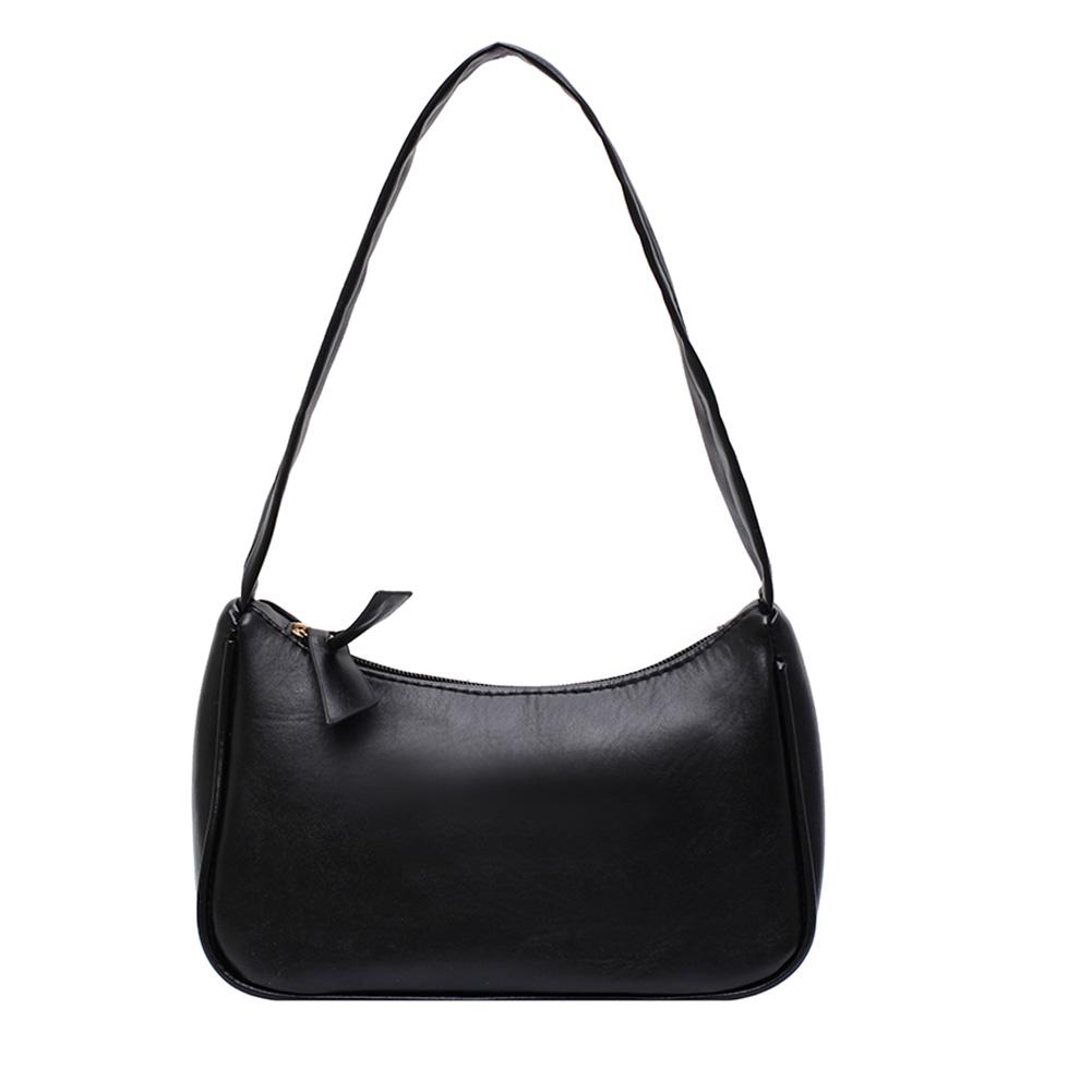 Buy Soft PU Leather Women Underarm Bag Solid Color Fashion Shoulder Bag