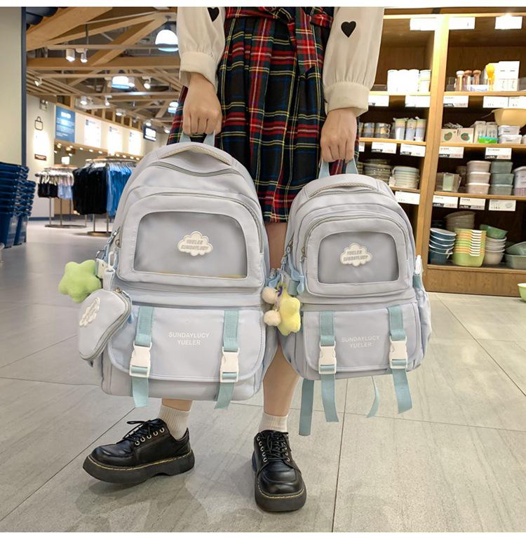 Sac à dos grande capacité pour fille mignonne style collège pour voyage et école