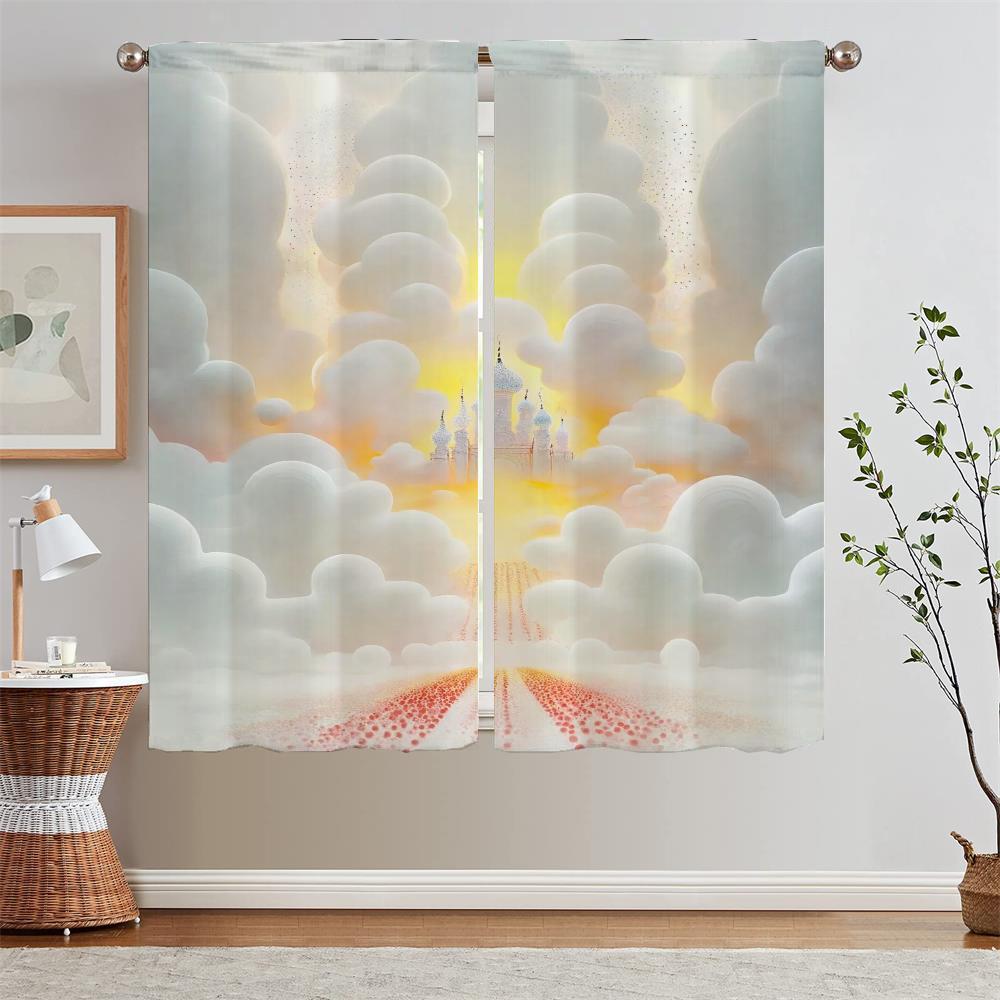 

Genting Fairy Tale Heavenly Palace Шторы для ванной комнаты для гостиной Подхваты для штор Шторы для салона 2 шт. Жалюзи Кудри W50xH70cmx2pcs-CL