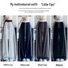 Southeast Asia Exclusive: Women's Retro Color Block Patchwork Sweatpants, Loose Wide-Leg, Lazy Style for Spring & Autumn
