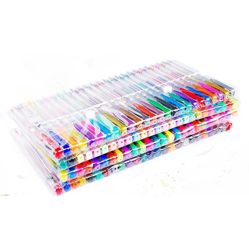 100 Gel Pen Set Metallic Pastel Glitter Gel Pens for Adult Kids Colouring Book