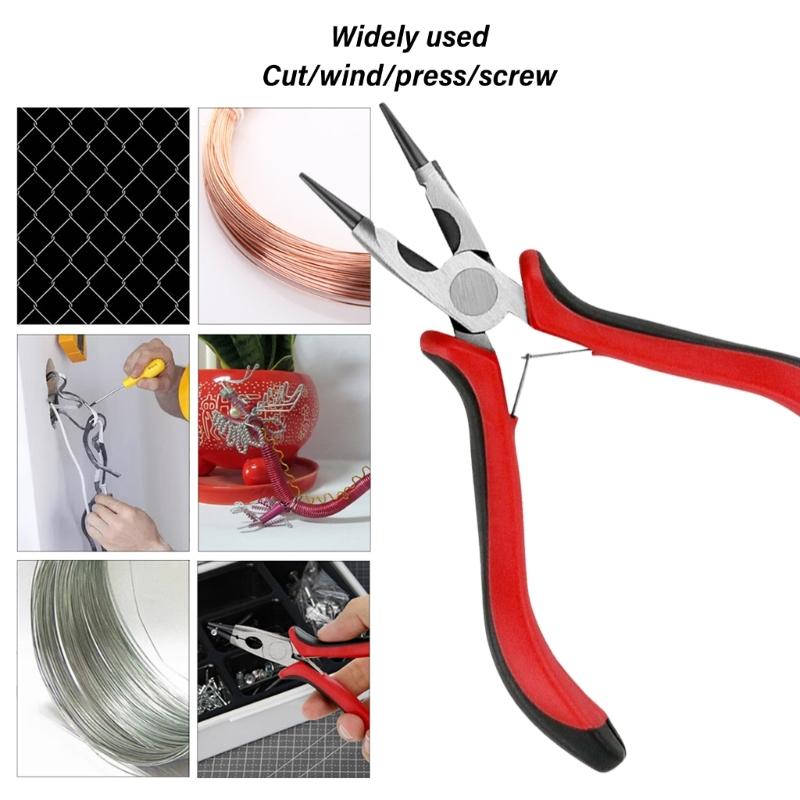 Needle Nose Pliers Long Nose Pliers for Jewelry Making Fishing Wire Wrapping Crafts Small Needle Nose Pliers with Handle