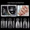 140PCS with Inner French Line French Nail Dual Forms 14 Sizes Acrylic Nail Art Mold  Nail Art