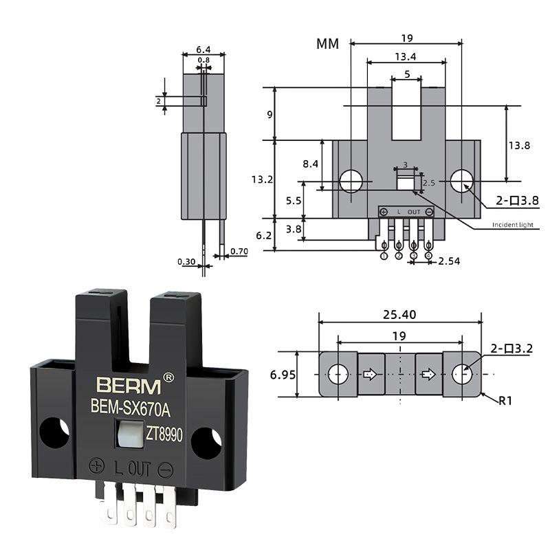 1 Stück Photoelektrischer Schalter Sensor EE-SX670 EE-SX671 EE-SX672 EE-SX673 EE-SX674 EE SX670A SX671A SX672A SX670P EE-SX672R EE-SX674P