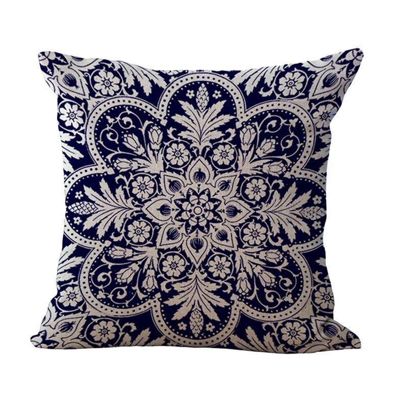 Premium Vintage Cotton Linen Throw Pillow Case Cushion Cover For Elegant Decor
