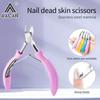 Forbicine per Cuticole Unghie Manicure Rimuovi Pelle Morta Pinzette Acciaio Inossidabile Taglia Cuticole Tagliaunghie Manico in Silicone