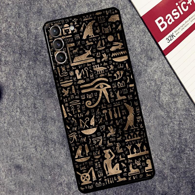 Sacred Eye of Horus Egypt Fresco Cover For Samsung Galaxy S24 Ultra S23 S22 S20 S21 FE S8 S9 S10 Plus Note 10 20 Ultra Case