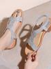 Women's New Ethnic Storm Simia Retro Rhinestone Wedge Large Size Sandals