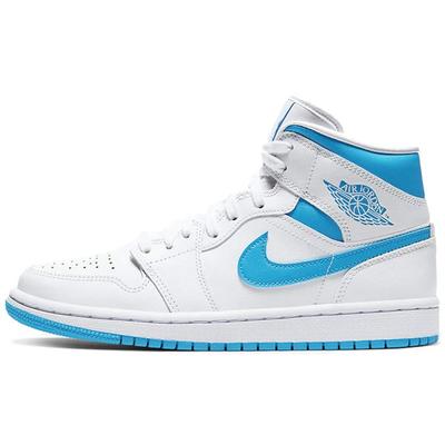 Air 1 Mid UNC Women Sneakers White Carolina-Blue BQ6472-114