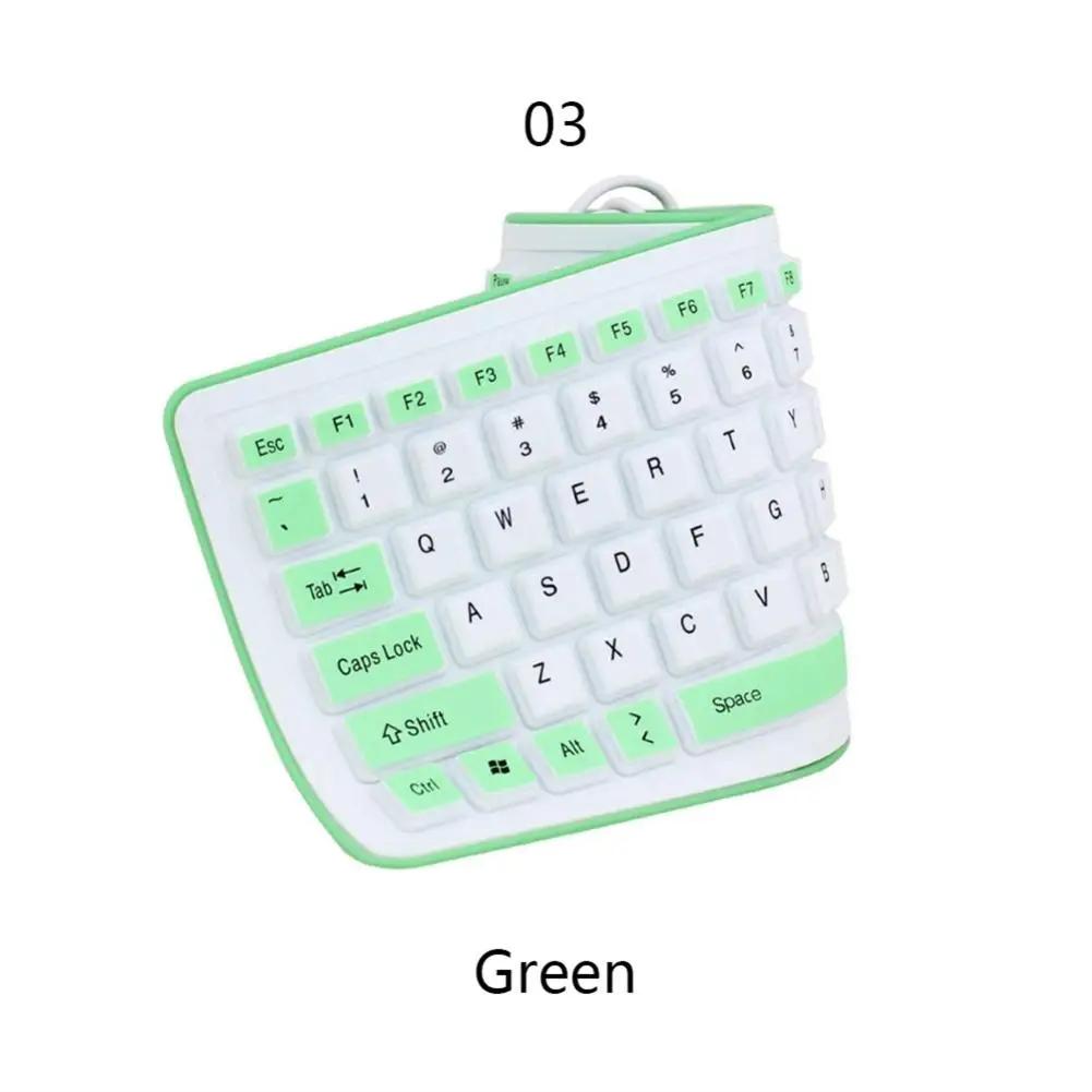 Portable Silent Foldable Silicone Keyboard Usb Flexible Soft Waterproof Roll Up Keyboard For Pc Laptop