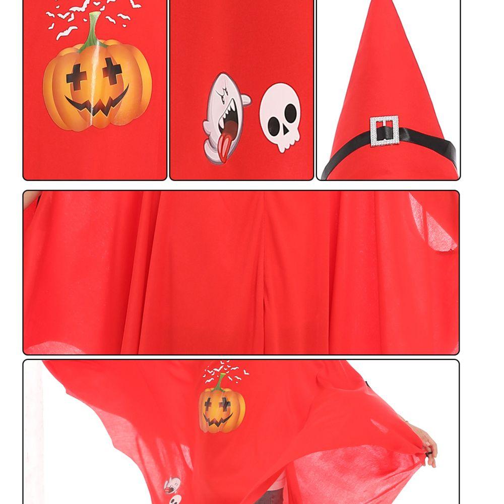 Cape Halloween Children's Costume Party Masquerade Cloth Witch Pumpkin Hat For Stage Performance