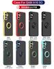 For Samsung Galaxy A16 5G Deksel SM-A166B Matt Magnetisk Ringholder Støtsikre Armor-deksler For Samsung A16 A 16 5G Deksel