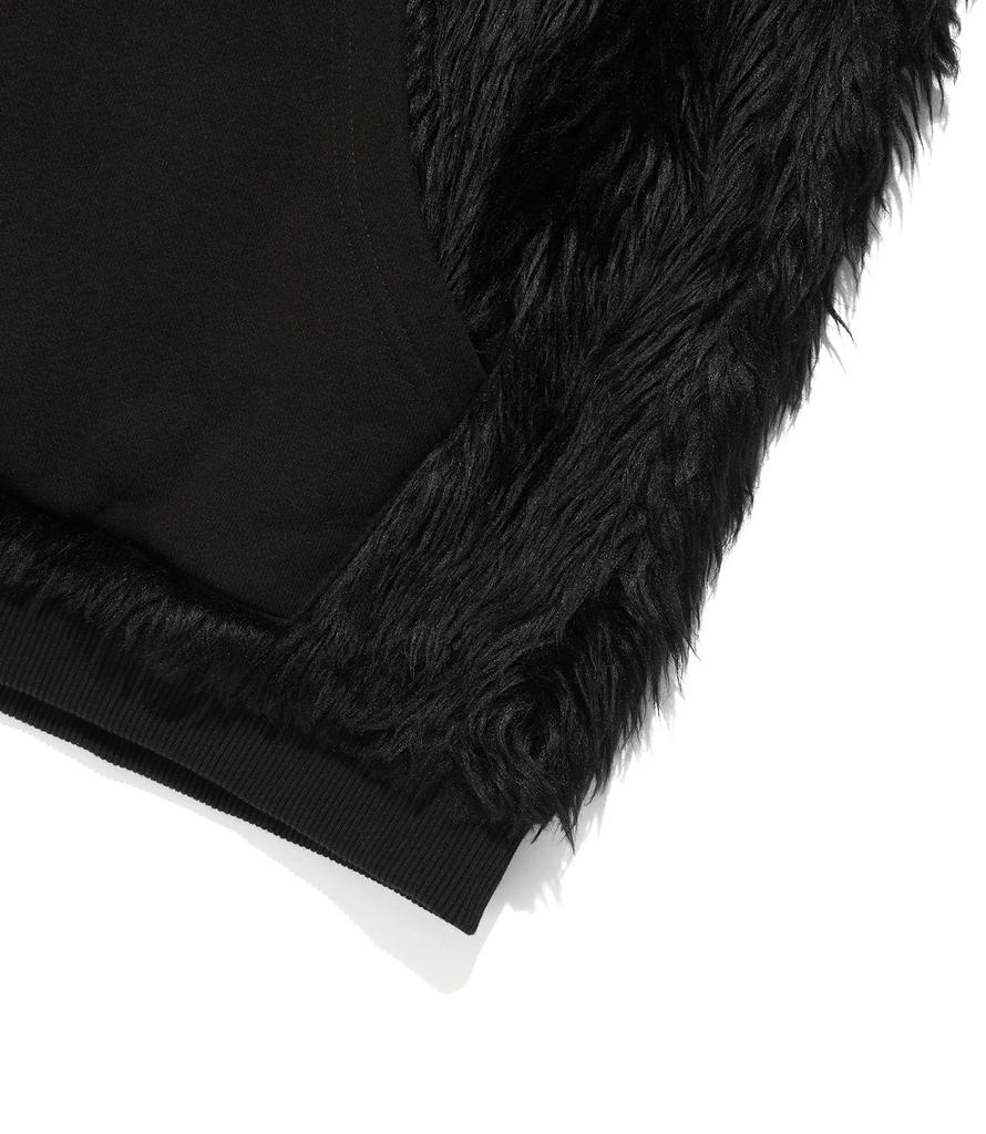 Niceghostclub Fur Yeti Hoodie Zip Up_Black(Ng2Ffum490A)