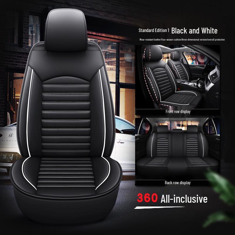 360° All-Season Wear-Resistant Leather Car Seat Cushion & Cover