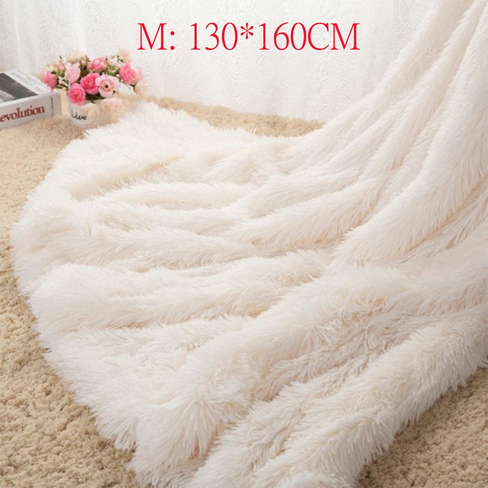 Super Soft Long Shaggy Fuzzy Fur Faux Fur Warm Elegant Cozy With Fluffy Sherpa Throw Blanket