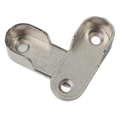 2/4/8 Pcs Closet Brackets 47*19*2mm Silver Zinc Alloy Wardrobe Clothes Tube Support Rod Pole End Thickening Holder Accessories