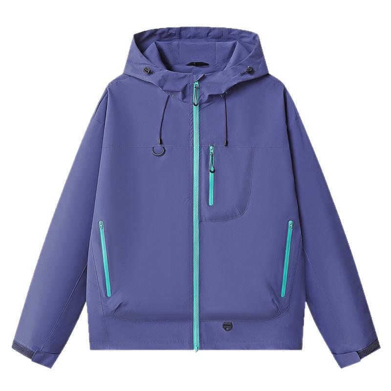Unisex 7870 Outdoor-Jacke: Winddichter, wasserdichter Kapuzenmantel für Teenager, Männer und Frauen - Perfekt für Bergsteigen im Frühling und Herbst.