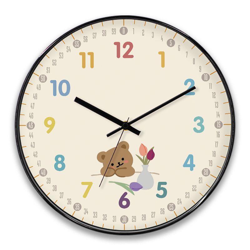 Simple Silent Clocks Living Room Bedroom Wall Hanging Clock Early Childhood Room Quartz Watch Home Decoration