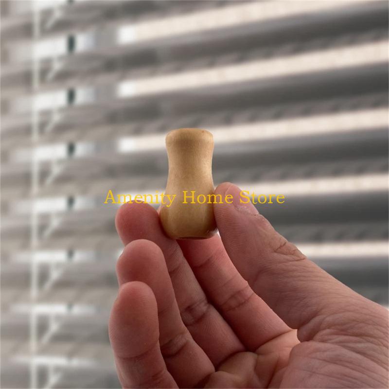 F26C 12 Pack Window Blind Wood Cord Tassels Knobs Cord Drapery Hangings Bead Drop Balls Pulls End for DIY Craft Home Curtain
