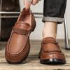 Fu Shoes Men's Doudou Shoes One Pedal 2025 New Leather Shoes Men's Shoes Leather High-end Soft-soled Pure Cowhide Shoes