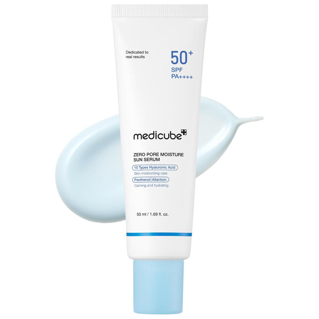 Medicube Zero Pore Moisture Sun Serum Sonnenschutz SPF UV Basis Glänzende Transparenz Super Feuchtigkeit Wasserfest UV Creme 50+ PA++++