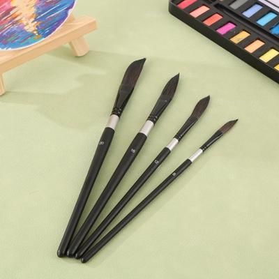 4pcs Nylon Hair Watercolor Pen Set Hand-painted Water Painting Pen Pull Wire Paint Brush
