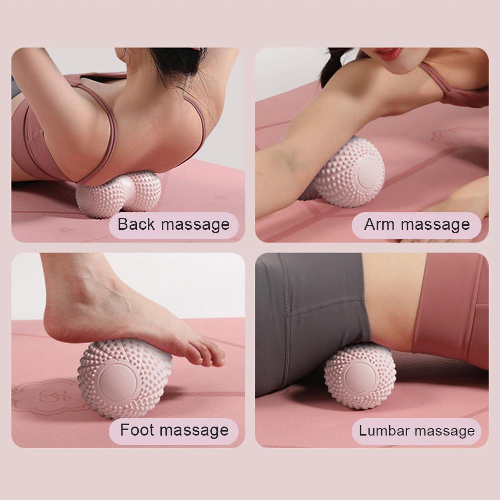Peanut Massage Ball Deep Tissue Massage Ball Double Ball Trigger Point Ball Multi-Function Fascial Ball for Feet Neck Back