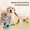 Interactive Mouse Moving Cat Toy Rechargeable Automatic Moving Plush Mice for Indoor Cats Touch Activated Squeaky Toy with Remote Control