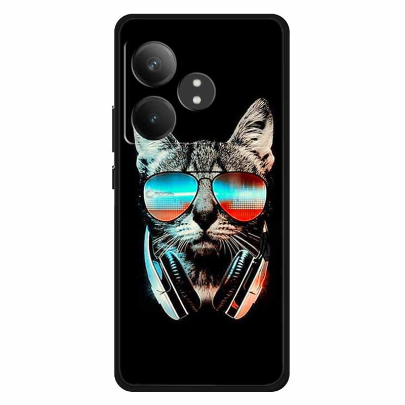 For Realme GT 6T Case Silicone Soft Lions Cat TPU Back Cover For Realme GT Neo6 Cases Protective GT6t 5G Fashion Lovely Shell