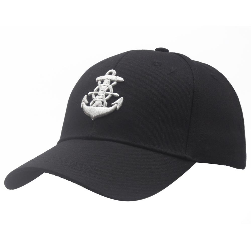 

Navy Black Anchor Embroidered Baseball Cap Unisex Hats Men Women Streetwear сірий