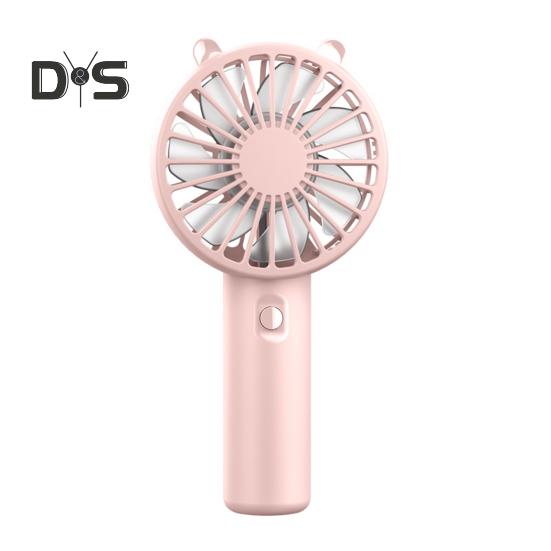 Ventilator mic de mână, cu 3 setări de viteză, flux de aer puternic, zgomot redus, ventilator de buzunar reîncărcabil prin USB, cu baterii