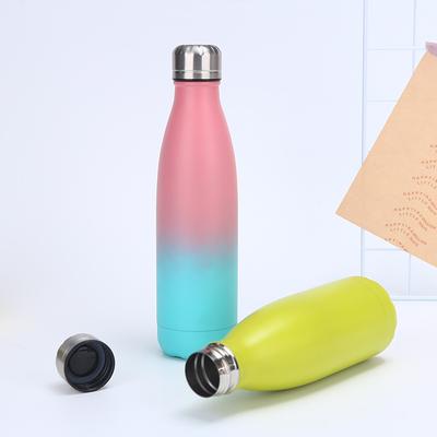 New 304 Stainless Steel Vacuum Cup Double-Layer Vacuum Gradient Coke Bottle Simple Outdoor Sports Kettle