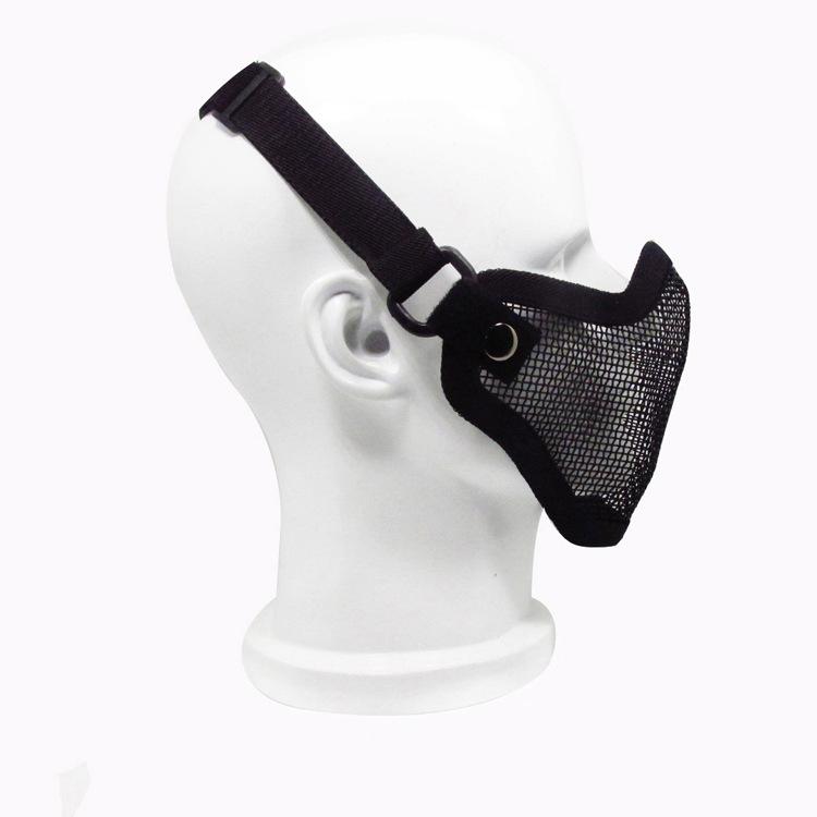Outdoor Tactical Half-Face Steel Mesh Protective Sports Mask