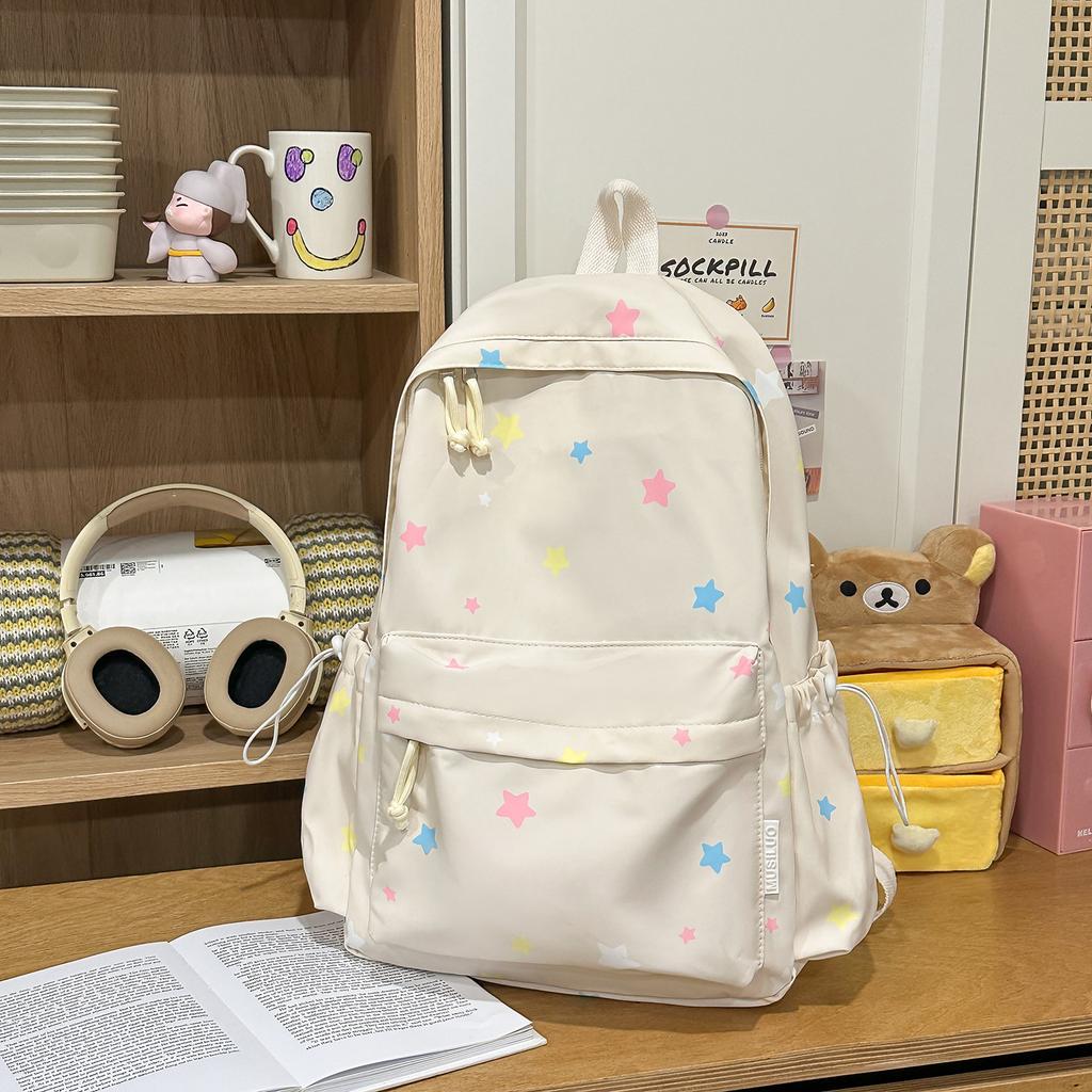 Schoolbag1011 Korean Version Ins Girl Backpack Polka Dot Cute Backpack Japanese Small Fresh Student Junior High School Schoolbag Girl