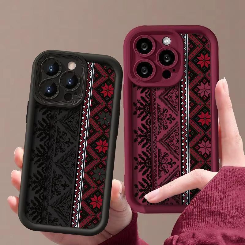 Vintage Totem Patterned Phone Case For iPhone 17 Air 16 E 15 14 13 12 11 Pro Max Plus Mini SE 2020 2022 Soft TPU Phone Cover