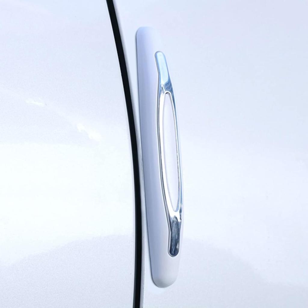 4 Pcs Car Door Edge Guards Car Side Door Protector Suitable For Various Car Pads Door Shock Absorbers-White