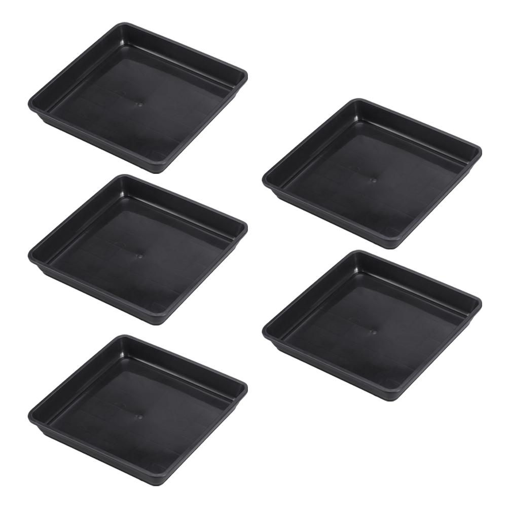 

5Pcs PP Material Square Plant Pot Saucers Long-Lasting Watering Trays for Bonsai Trees Square Watering Tray Flower Pot Tray