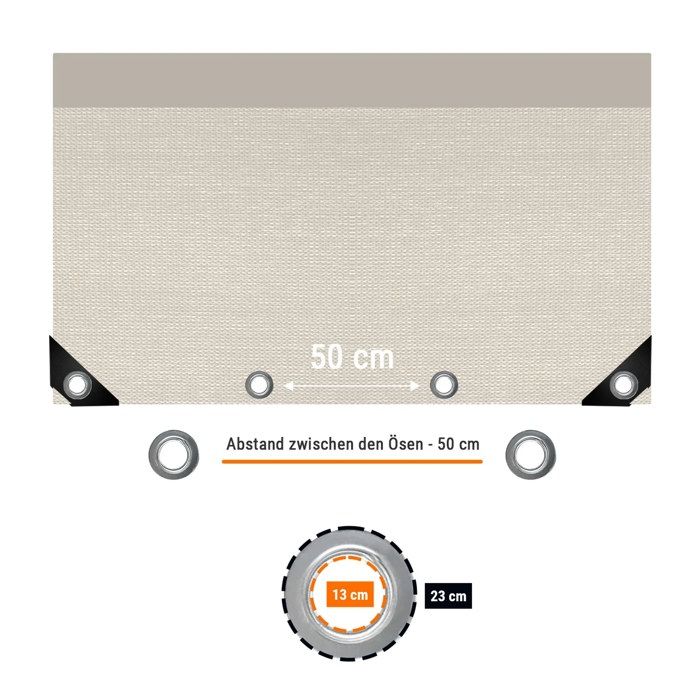 Grau 650 g/m² PVC 5 x 6m (30m²) Plane