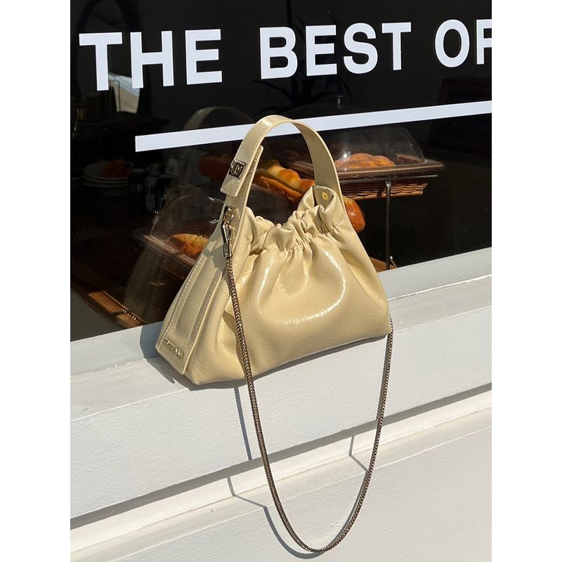 

Ruched 2024 Popular One-Shoulder Cross-Body Cloud Bag Cocoa color