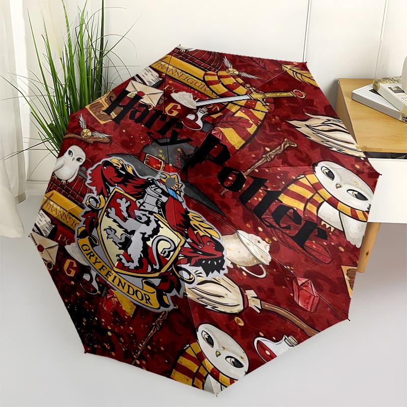 

1pc Harry Potter Gryffindor Crest Umbrella with Plastic Handle,Suitable for All Seasons Travel Outdoor Multi-functional UmbrellaDCS236