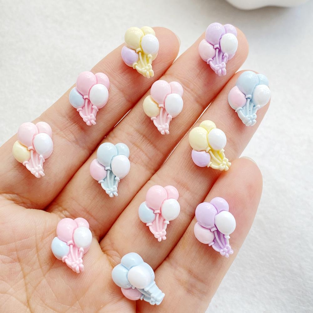 20Pcs New Cute Resin Cartoon Balloon Series Flat Back Scrapbooking DIY Jewelry Craft Decoration Accessories