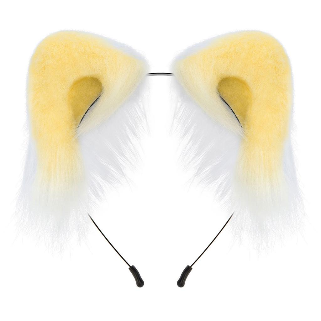 Futrzane uszy zwierzęce nakrycie głowy Żywy kolor Kostium Wydarzenie Opaska do włosów Anime Dodatek na głowę na Karnawał Maskaradę Fotografia