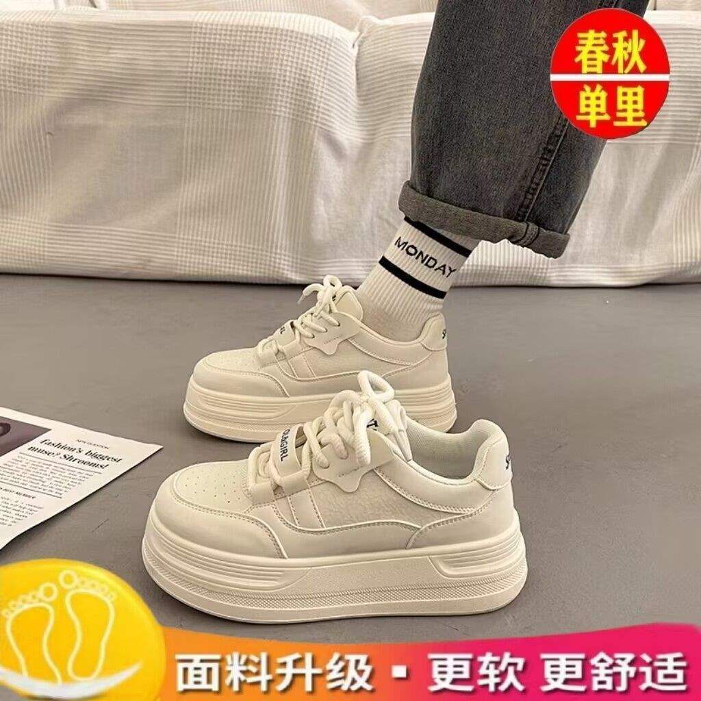 Girls little white shoes autumn children's board shoes 2025 new girls sports shoes fashion versatile children's casual shoes