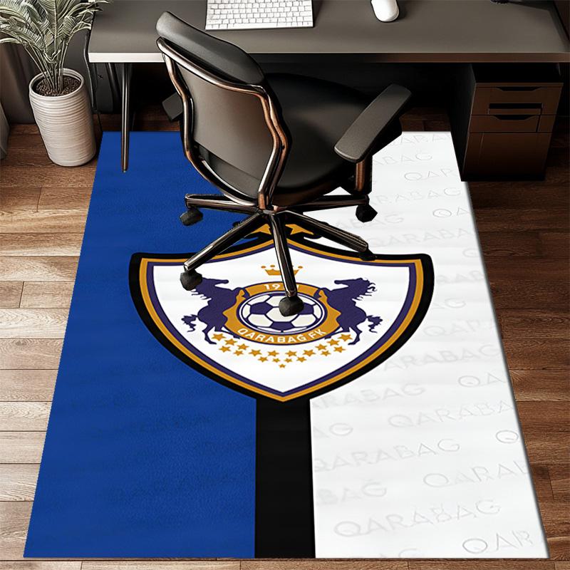 Qarabag Soccer Team Crest Design Rug Office Floor Mat - Machine Washable for Bedroom, bedroom, livingroom, Room Decor Fan Gifts Christmas