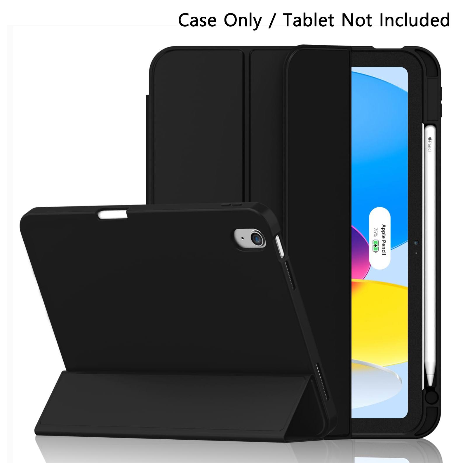 Étui pour iPad (A16) Coque 11ème Génération 11 Pouces / 10ème Génération 10,9 Pouces avec Porte-Crayon, Coque Hybride iPad 11 10 iPad 10th 11th (A16) noir