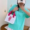 Damen Große Cartoon Canvas Tragetasche im Koreanischen Stil