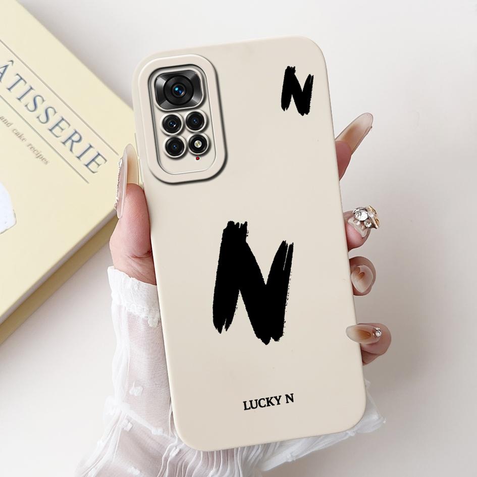 For Xiaomi Redmi Note 11S 4G Case Lovely Letters Soft Silicone Shockproof Phone Cover For Redmi Note 11 Pro Plus Note11 4G Funda